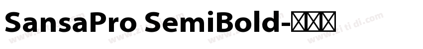 SansaPro SemiBold字体转换